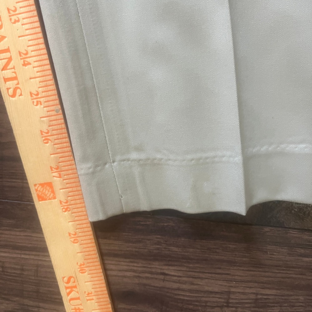 Lands' End Women's Beige Tan Dress Slacks Pleated Wool Pants Size 14 P - Picture 7 of 7
